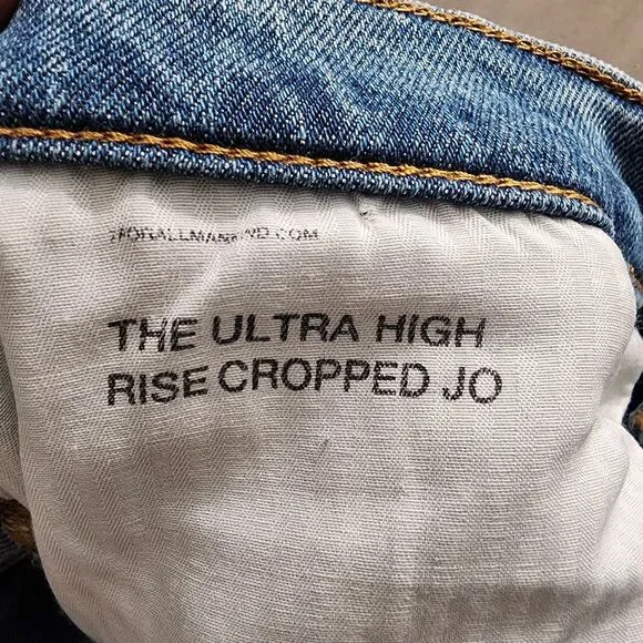 7 For All Mankind Ultra High Rise‎ Cropped Jo Jeans Luxe Vintage Blue Size 31
